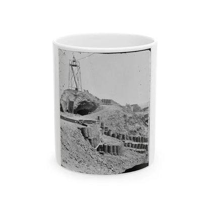 Charleston, S.C. Beacon On Parapet Of Fort Sumter (U.S. Civil War) White Coffee Mug 11oz - Go Mug Yourself