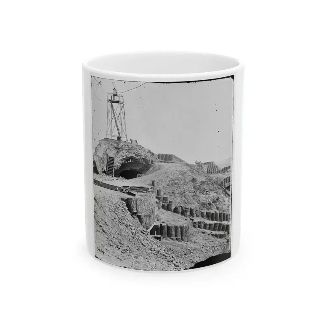 Charleston, S.C. Beacon On Parapet Of Fort Sumter (U.S. Civil War) White Coffee Mug 11oz - Go Mug Yourself
