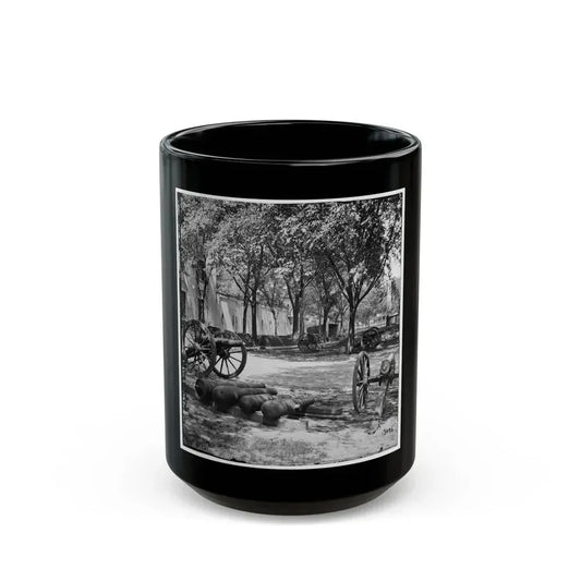Charleston, S.C. Blakely Guns And Ammunition In The Arsenal Yard (U.S. Civil War) Black Coffee Mug 15oz - Go Mug Yourself