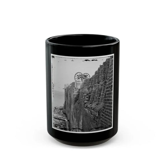 Charleston, S.C. Breach Patched With Gabions On The North Wall Of Fort Sumter (U.S. Civil War) Black Coffee Mug 15oz - Go Mug Yourself