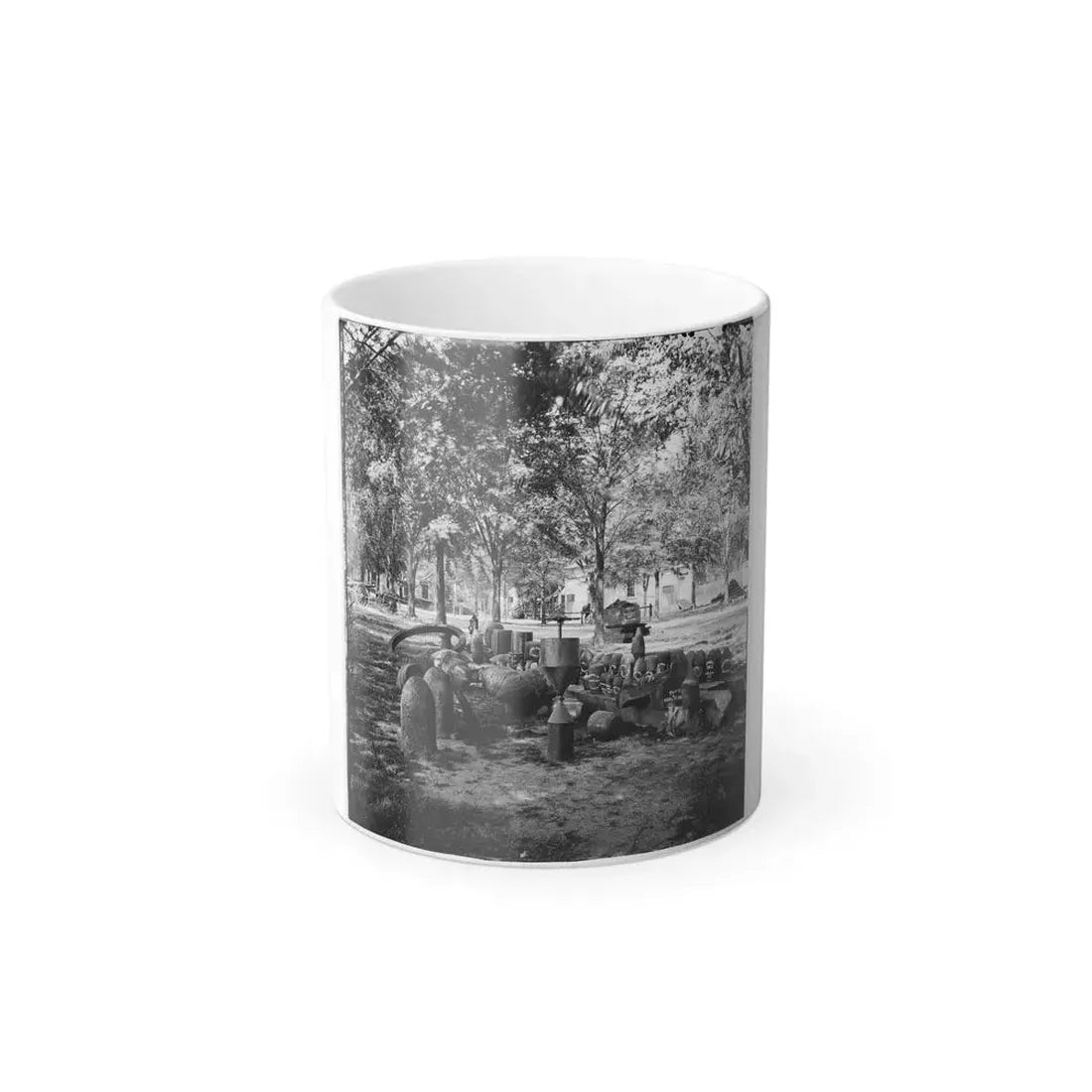 Charleston, S.C. Confederate Torpedoes, Shot, and Shell in the Arsenal Yard (U.S. Civil War) Color Changing Coffee Mug 11oz Default Title 11oz - Go Mug Yourself