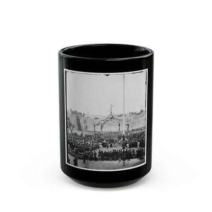 Charleston, S.C. Crowd Inside Fort Sumter; Another View (U.S. Civil War) Black Coffee Mug 15oz - Go Mug Yourself