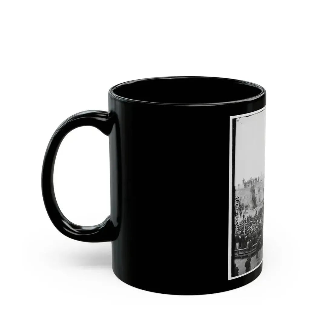 Charleston, S.C. Crowd Inside Fort Sumter; Another View (U.S. Civil War) Black Coffee Mug - Go Mug Yourself