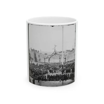 Charleston, S.C. Crowd Inside Fort Sumter; Another View (U.S. Civil War) White Coffee Mug 11oz - Go Mug Yourself