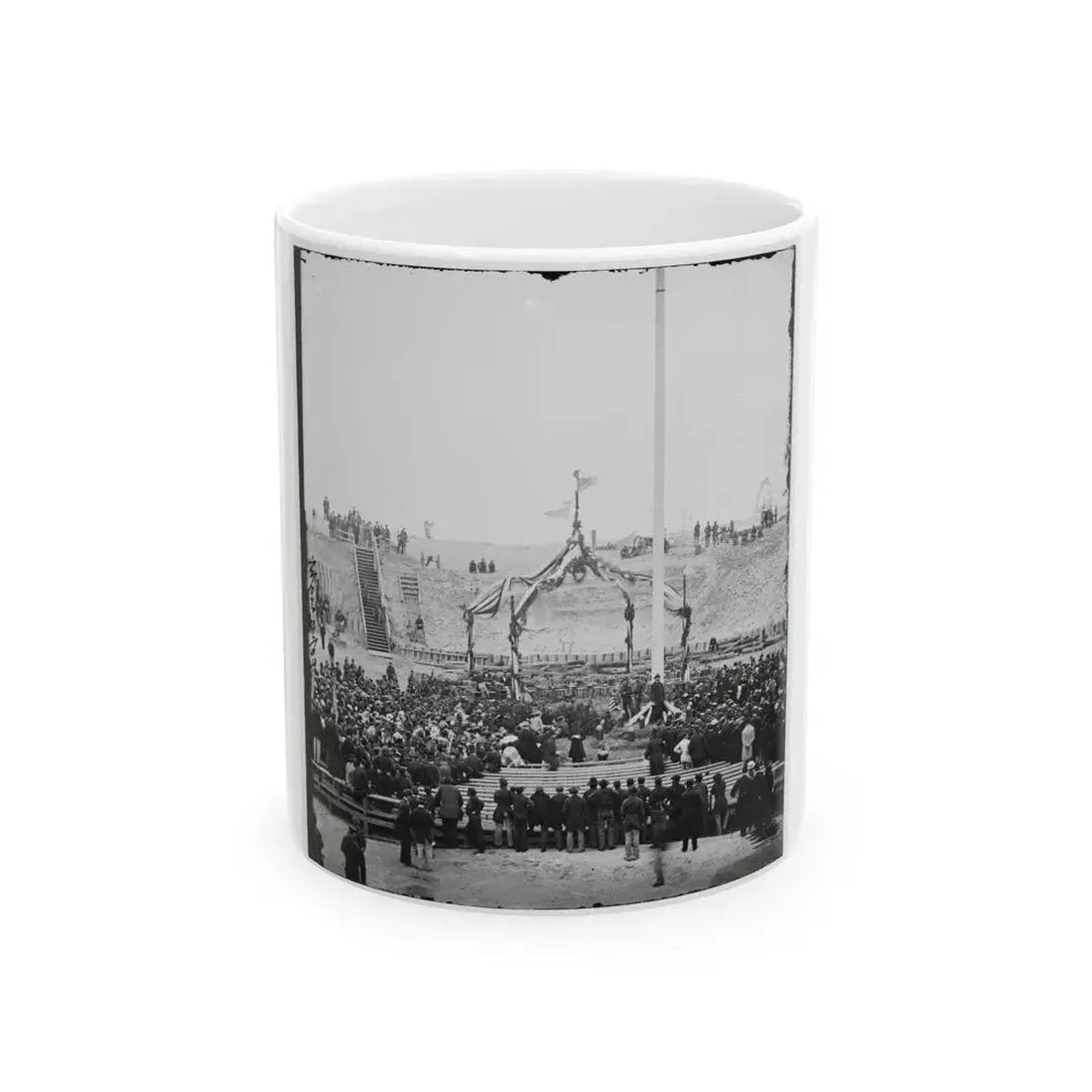 Charleston, S.C. Crowd Inside Fort Sumter; Another View (U.S. Civil War) White Coffee Mug 11oz - Go Mug Yourself