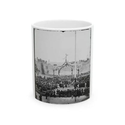 Charleston, S.C. Crowd Inside Fort Sumter; Another View (U.S. Civil War) White Coffee Mug 11oz - Go Mug Yourself