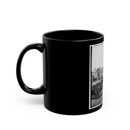 Charleston, S.C. Crowd Inside Fort Sumter Awaiting The Flag-Raising (U.S. Civil War) Black Coffee Mug - Go Mug Yourself