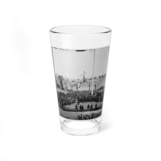 Charleston, S.C. Crowd Inside Fort Sumter Awaiting The Flag-Raising (U.S. Civil War) Pint Glass 16oz 16oz - Go Mug Yourself