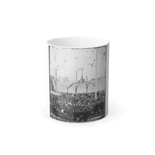 Charleston, S.C. Flag-Raising Ceremony, With Brevet Maj. Gen. Robert Anderson and Henry Ward Beecher Present (U.S. Civil War) Color Changing Coffee Mug 11oz Default Title 11oz - Go Mug Yourself