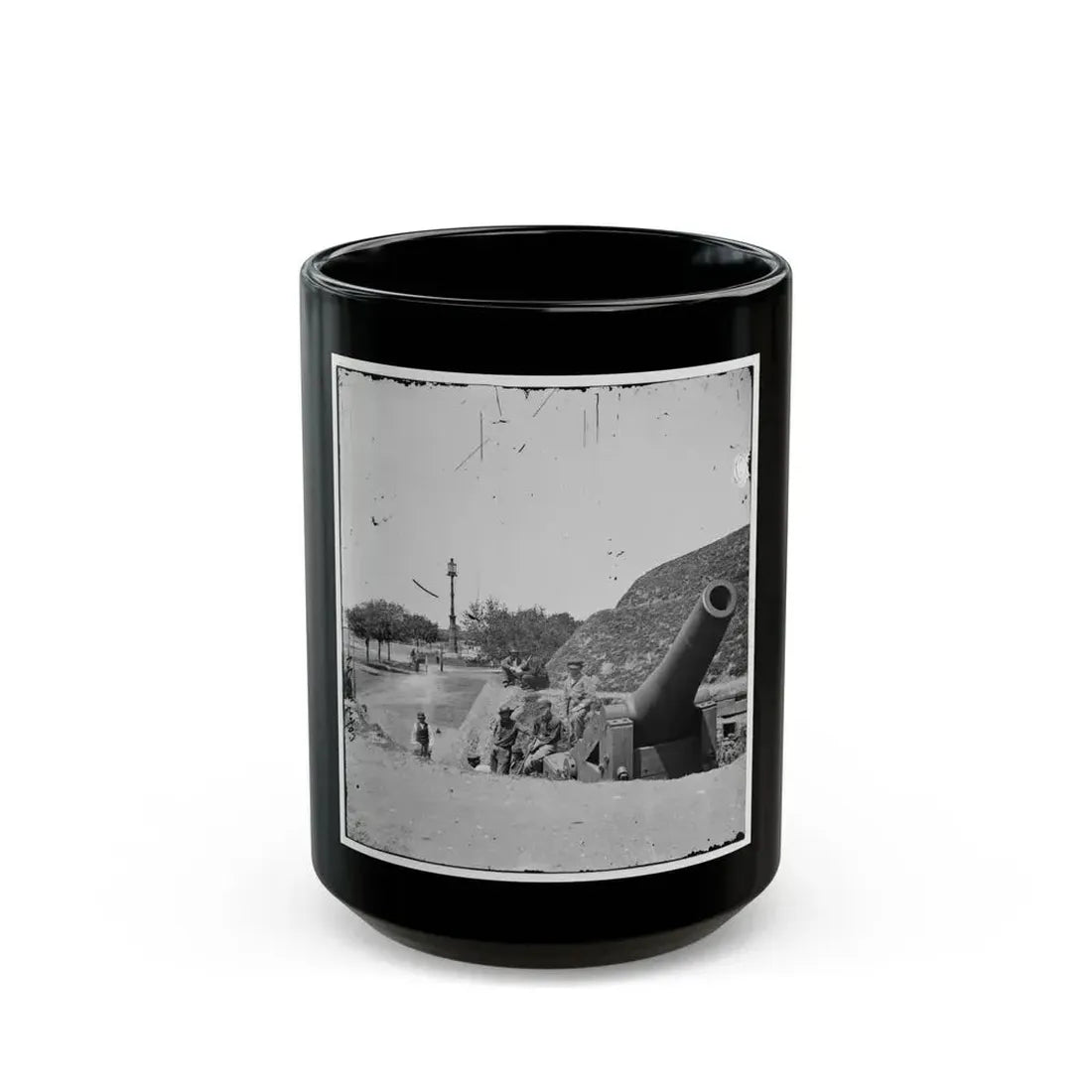 Charleston, S.C. Gun On The Point Battery (U.S. Civil War) Black Coffee Mug 15oz - Go Mug Yourself