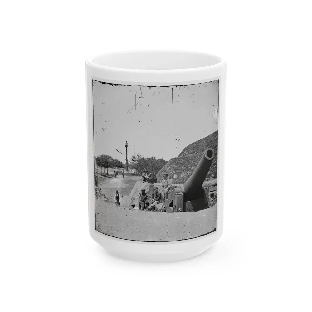 Charleston, S.C. Gun On The Point Battery (U.S. Civil War) White Coffee Mug 15oz - Go Mug Yourself