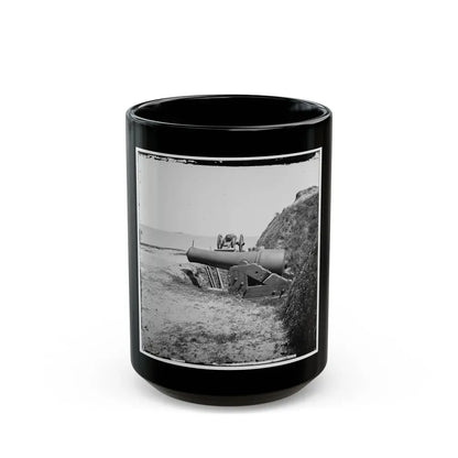 Charleston, S.C. Guns Of Fort Johnson; Fort Sumter In Distance (U.S. Civil War) Black Coffee Mug 15oz - Go Mug Yourself