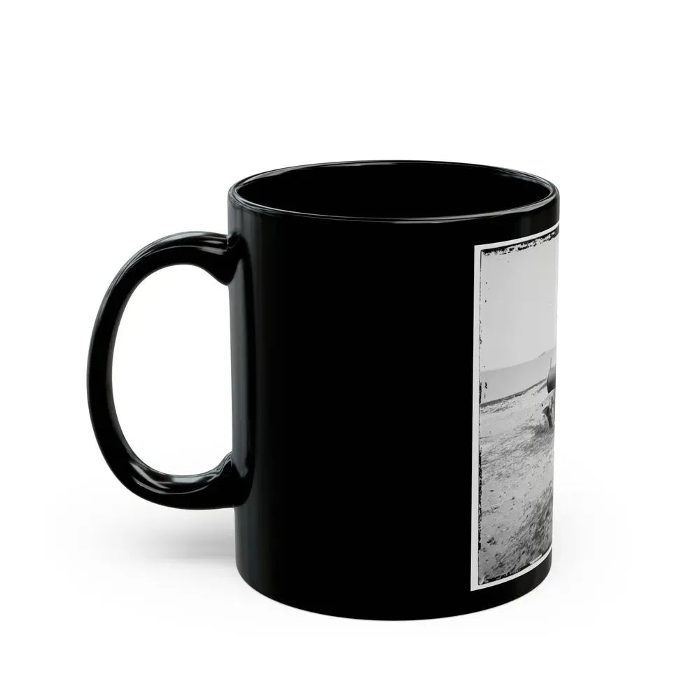 Charleston, S.C. Guns Of Fort Johnson; Fort Sumter In Distance (U.S. Civil War) Black Coffee Mug - Go Mug Yourself