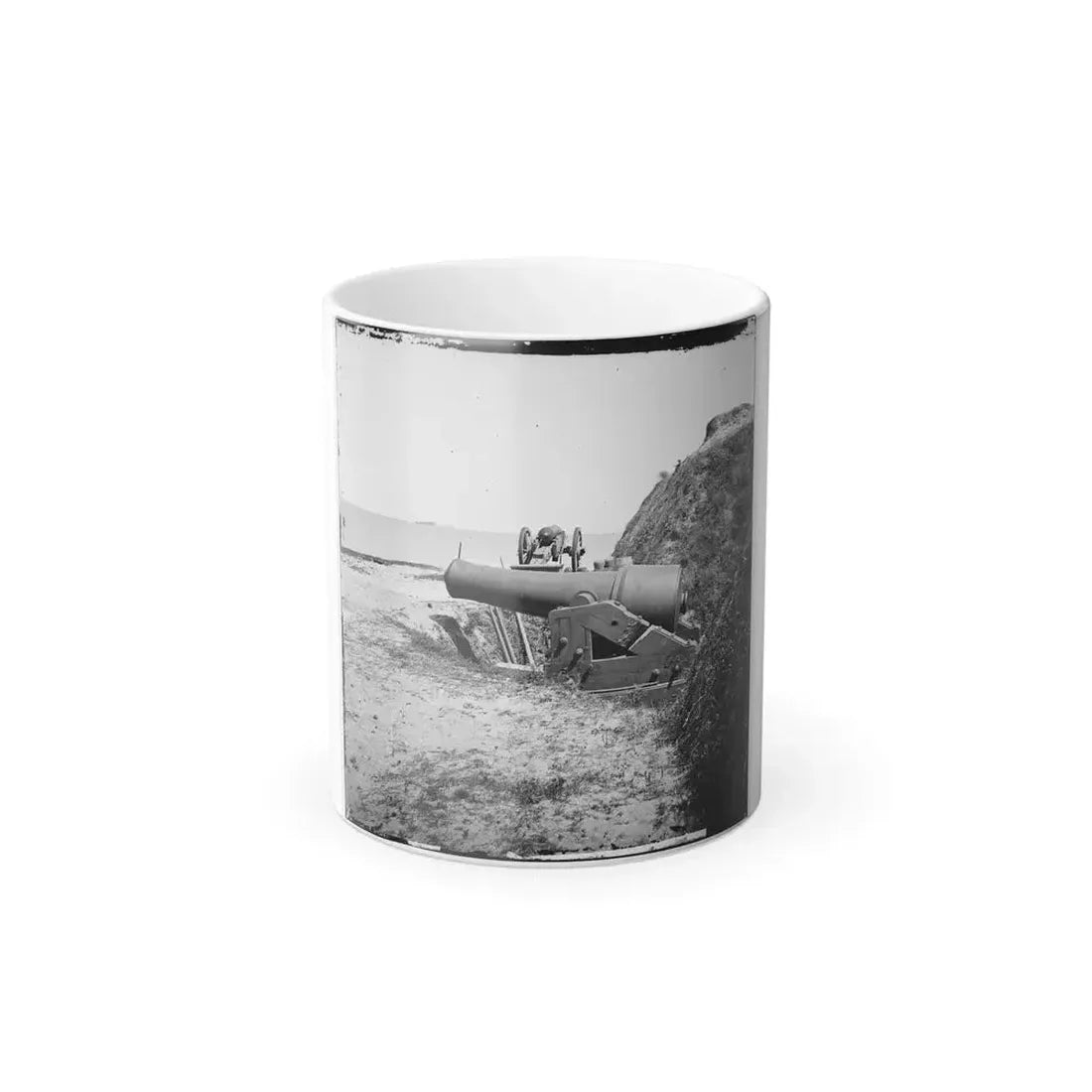 Charleston, S.C. Guns of Fort Johnson; Fort Sumter in Distance (U.S. Civil War) Color Changing Coffee Mug 11oz - Go Mug Yourself