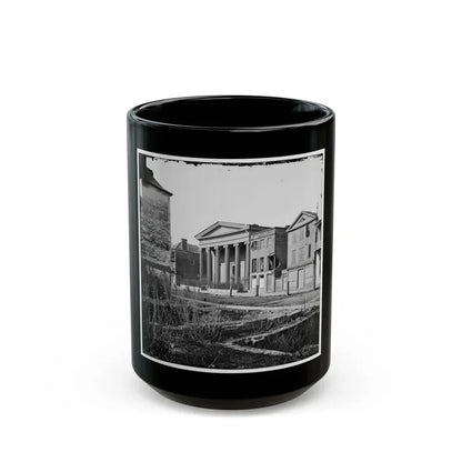 Charleston, S.C. Hibernian Hall (With Columns; 105 Meeting Street), Place Of Meeting After The Burning Of Secession Hall (U.S. Civil War) Black Coffee Mug 15oz - Go Mug Yourself