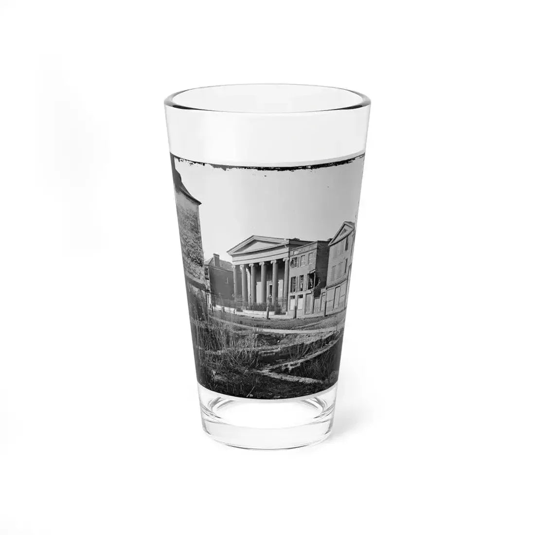 Charleston, S.C. Hibernian Hall (With Columns; 105 Meeting Street), Place Of Meeting After The Burning Of Secession Hall (U.S. Civil War) Pint Glass 16oz 16oz - Go Mug Yourself