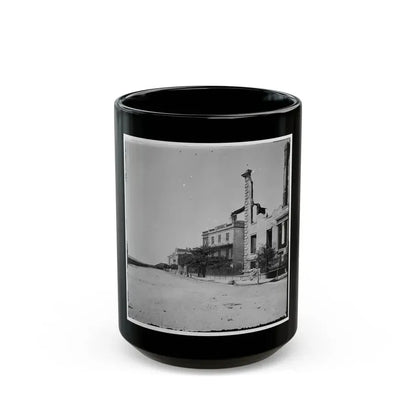 Charleston, S.C. Houses On The Battery Damaged By Shell-Fire (U.S. Civil War) Black Coffee Mug 15oz - Go Mug Yourself