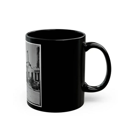 Charleston, S.C. Houses On The Battery Damaged By Shell-Fire (U.S. Civil War) Black Coffee Mug - Go Mug Yourself