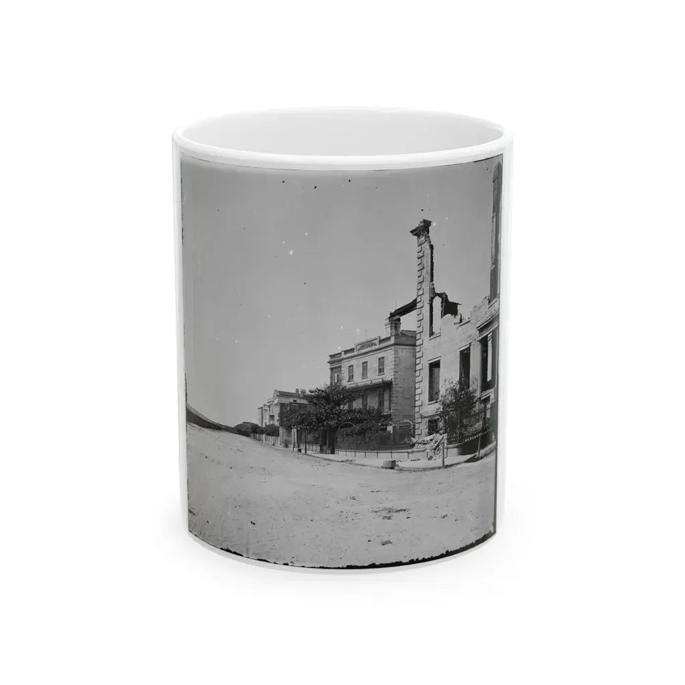 Charleston, S.C. Houses On The Battery Damaged By Shell-Fire (U.S. Civil War) White Coffee Mug 11oz - Go Mug Yourself