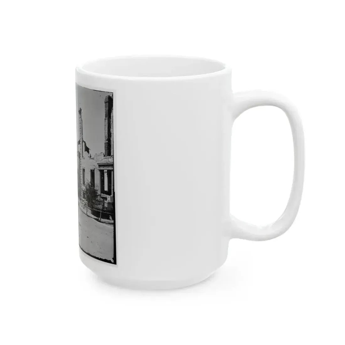 Charleston, S.C. Houses On The Battery Damaged By Shell-Fire (U.S. Civil War) White Coffee Mug - Go Mug Yourself