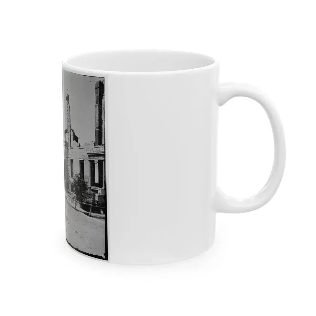 Charleston, S.C. Houses On The Battery Damaged By Shell-Fire (U.S. Civil War) White Coffee Mug - Go Mug Yourself