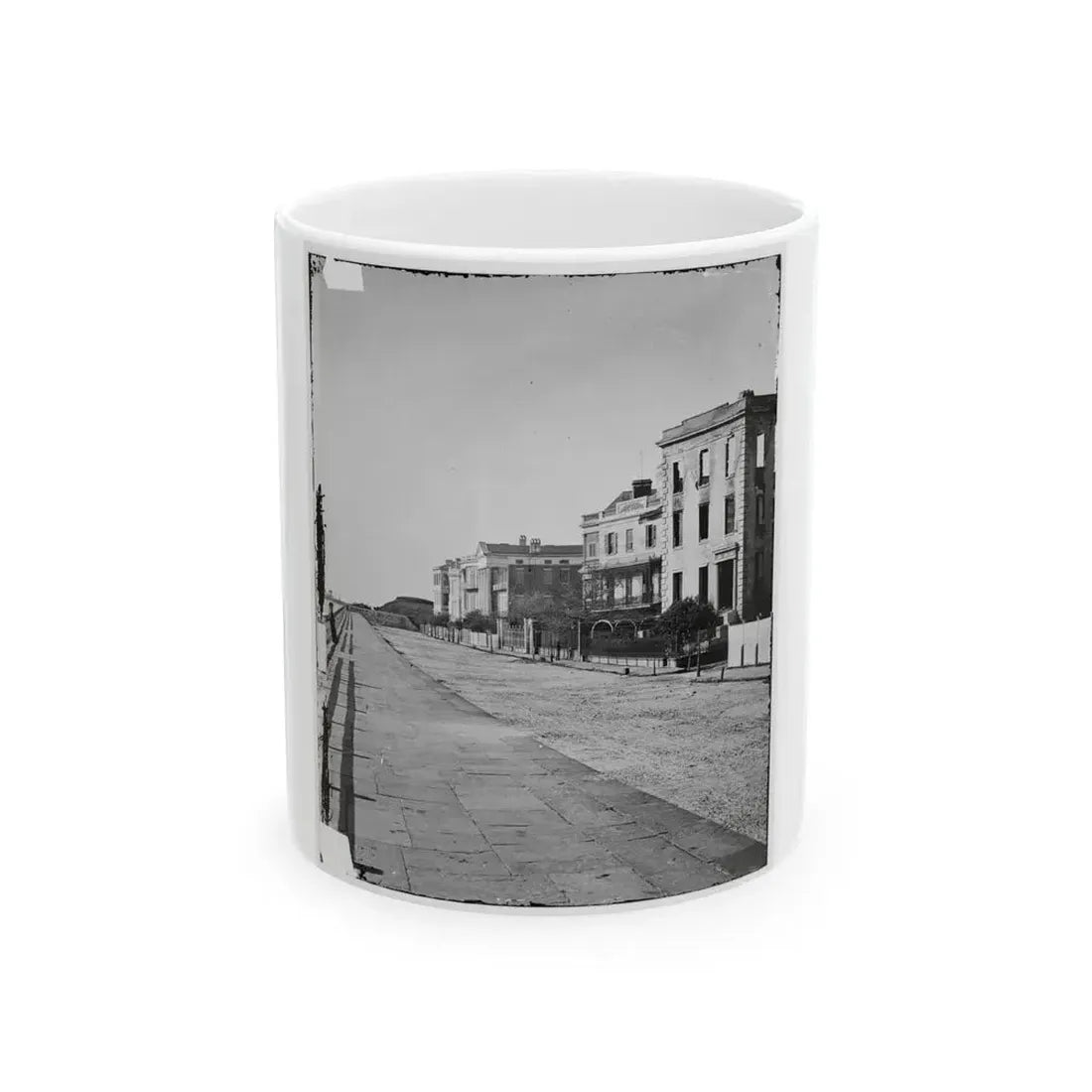 Charleston, S.C. Houses On The Battery; The Nearest Is Burned Out (U.S. Civil War) White Coffee Mug 11oz - Go Mug Yourself