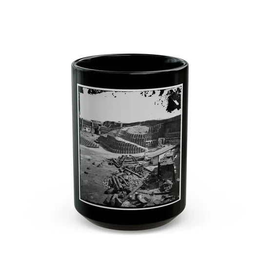 Charleston, S.C. Interior Of Fort Sumter, With Gabion Reinforcements (U.S. Civil War) Black Coffee Mug 15oz - Go Mug Yourself