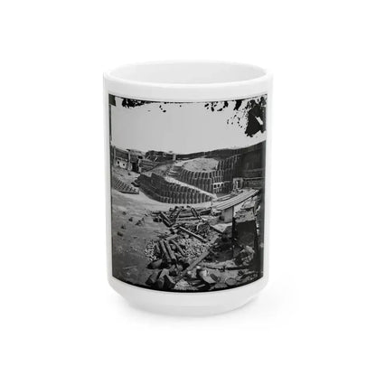 Charleston, S.C. Interior Of Fort Sumter, With Gabion Reinforcements (U.S. Civil War) White Coffee Mug 15oz - Go Mug Yourself