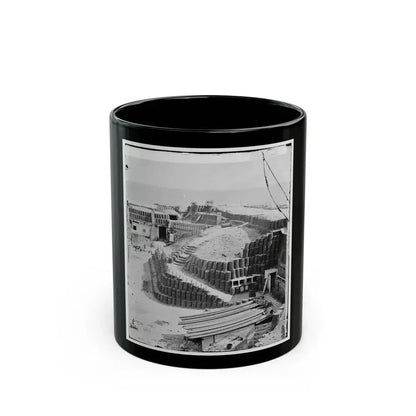 Charleston, S.C. Interior Of Fort Sumter With Gabions; Another View (U.S. Civil War) Black Coffee Mug 11oz - Go Mug Yourself