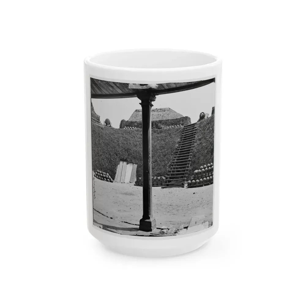 Charleston, S.C. Interior View Of Castle Pinckney (U.S. Civil War) White Coffee Mug 15oz - Go Mug Yourself