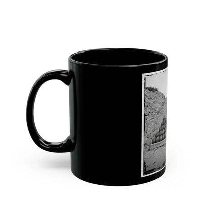 Charleston, S.C. Interior View Of Fort Johnson, With Stacks Of Shot (U.S. Civil War) Black Coffee Mug - Go Mug Yourself