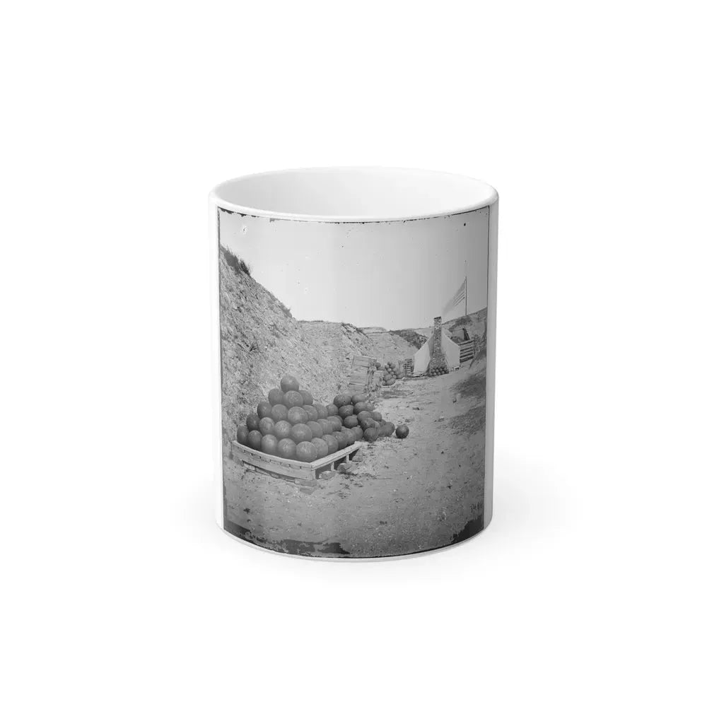 Charleston, S.C. Interior View of Fort Johnson, With Stacks of Shot (U.S. Civil War) Color Changing Coffee Mug 11oz Default Title 11oz - Go Mug Yourself