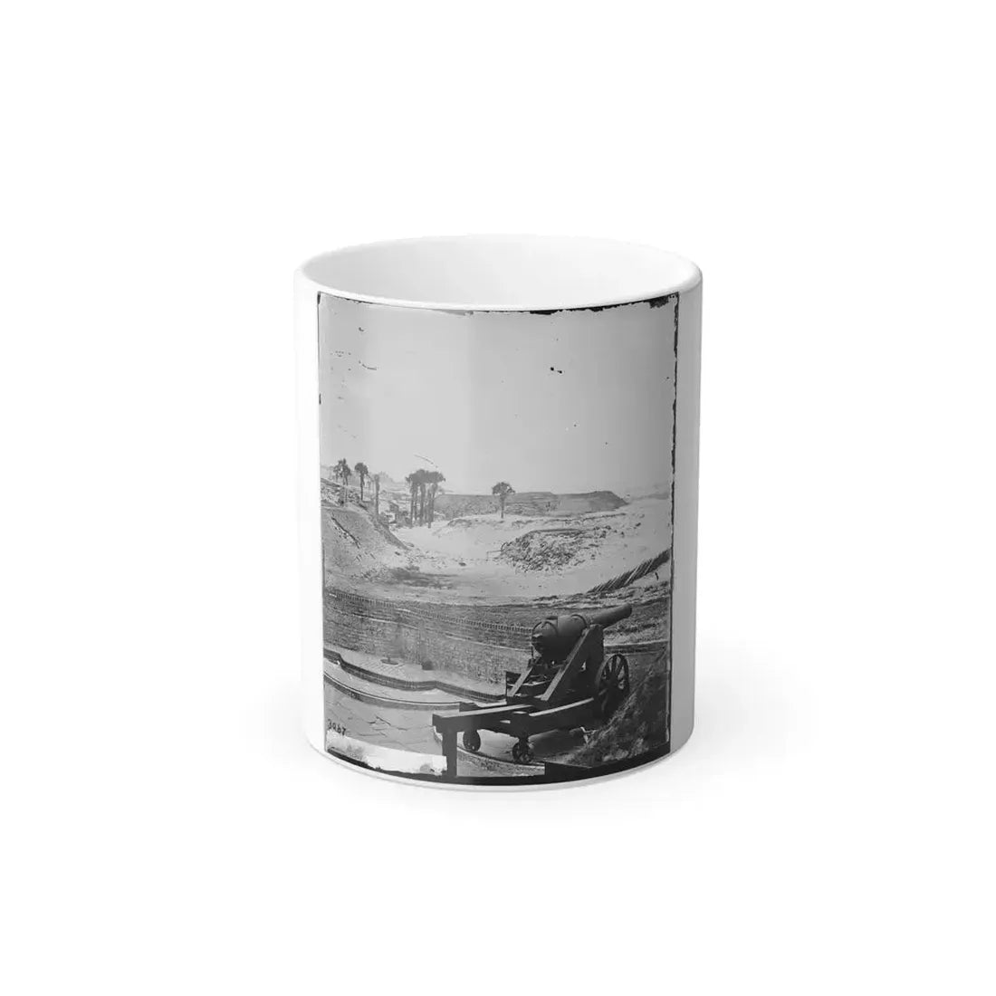 Charleston, S.C. Interior View of Fort Moultrie, Looking Eastward (U.S. Civil War) Color Changing Coffee Mug 11oz Default Title 11oz - Go Mug Yourself