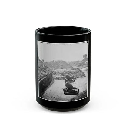 Charleston, S.C. Mortars Inside Fort Moultrie (U.S. Civil War) Black Coffee Mug 15oz - Go Mug Yourself