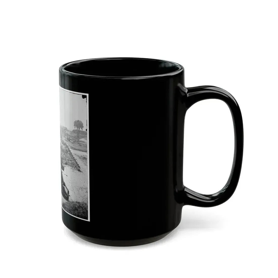 Charleston, S.C. Mortars Inside Fort Moultrie (U.S. Civil War) Black Coffee Mug - Go Mug Yourself