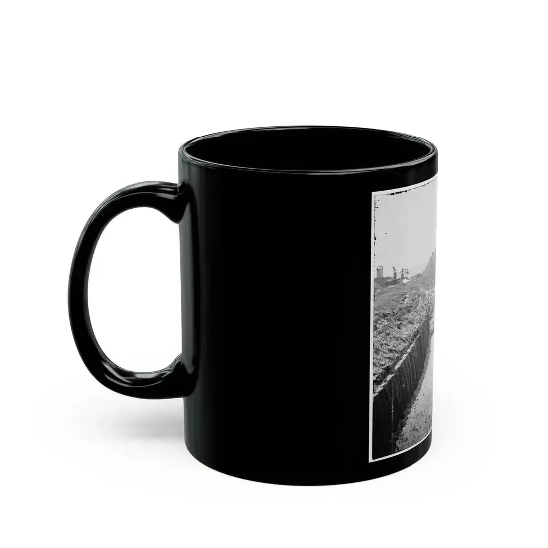 Charleston, S.C. Mortars Inside Fort Moultrie (U.S. Civil War) Black Coffee Mug - Go Mug Yourself