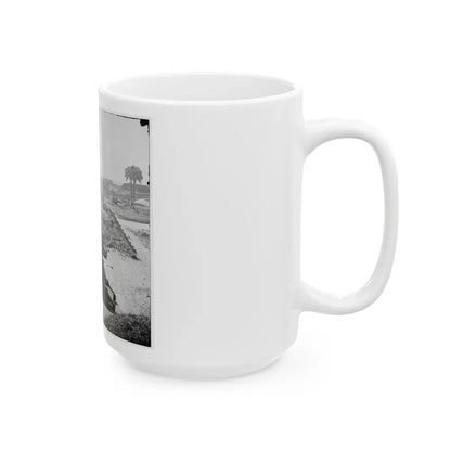 Charleston, S.C. Mortars Inside Fort Moultrie (U.S. Civil War) White Coffee Mug - Go Mug Yourself