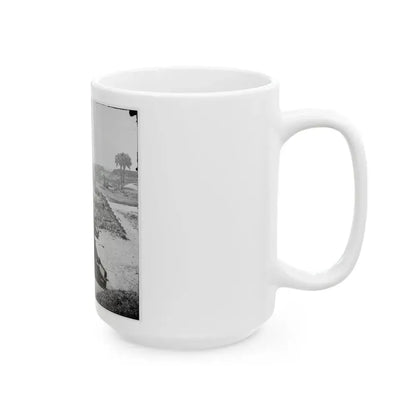 Charleston, S.C. Mortars Inside Fort Moultrie (U.S. Civil War) White Coffee Mug - Go Mug Yourself