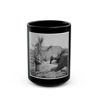 Charleston, S.C. Mounted Gun, Parapet Of Fort Moultrie (U.S. Civil War) Black Coffee Mug 15oz - Go Mug Yourself