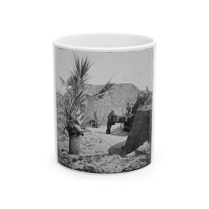 Charleston, S.C. Mounted Gun, Parapet Of Fort Moultrie (U.S. Civil War) White Coffee Mug 11oz - Go Mug Yourself
