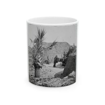 Charleston, S.C. Mounted Gun, Parapet Of Fort Moultrie (U.S. Civil War) White Coffee Mug 11oz - Go Mug Yourself