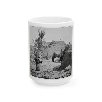 Charleston, S.C. Mounted Gun, Parapet Of Fort Moultrie (U.S. Civil War) White Coffee Mug 15oz - Go Mug Yourself
