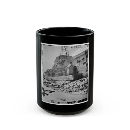 Charleston, S.C. Palmetto Reinforcements On The Channel Side Of Fort Sumter (U.S. Civil War) Black Coffee Mug 15oz - Go Mug Yourself
