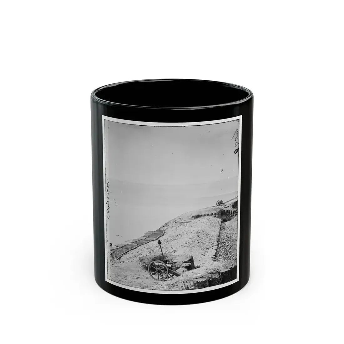 Charleston, S.C. Parapet Of Fort Sumter Looking Toward Morris Island (U.S. Civil War) Black Coffee Mug 11oz - Go Mug Yourself