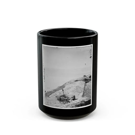 Charleston, S.C. Parapet Of Fort Sumter Looking Toward Morris Island (U.S. Civil War) Black Coffee Mug 15oz - Go Mug Yourself