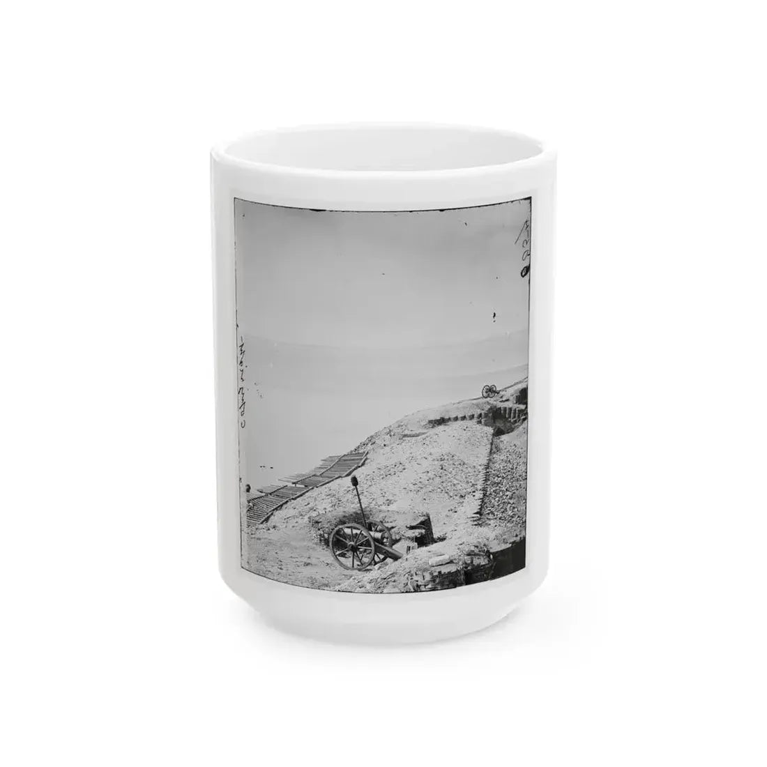 Charleston, S.C. Parapet Of Fort Sumter Looking Toward Morris Island (U.S. Civil War) White Coffee Mug 15oz - Go Mug Yourself