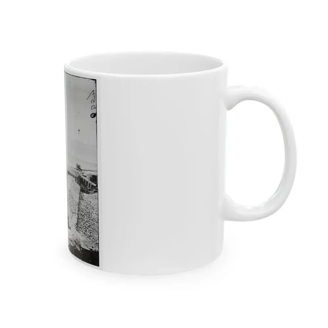 Charleston, S.C. Parapet Of Fort Sumter Looking Toward Morris Island (U.S. Civil War) White Coffee Mug - Go Mug Yourself