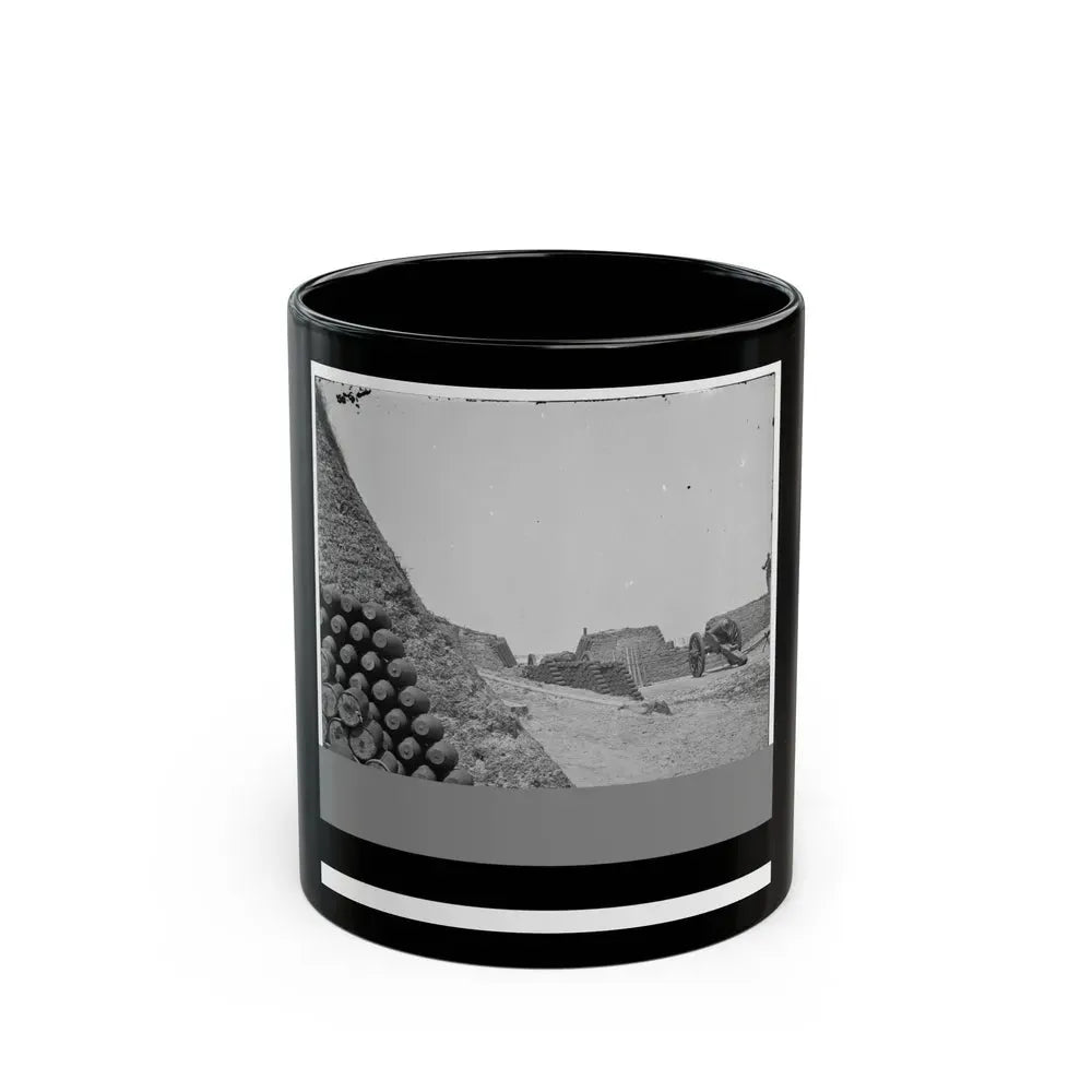 Charleston, S.C. Parapet Of Fort Sumter, With Stacks Of Ammunition (U.S. Civil War) Black Coffee Mug 11oz - Go Mug Yourself