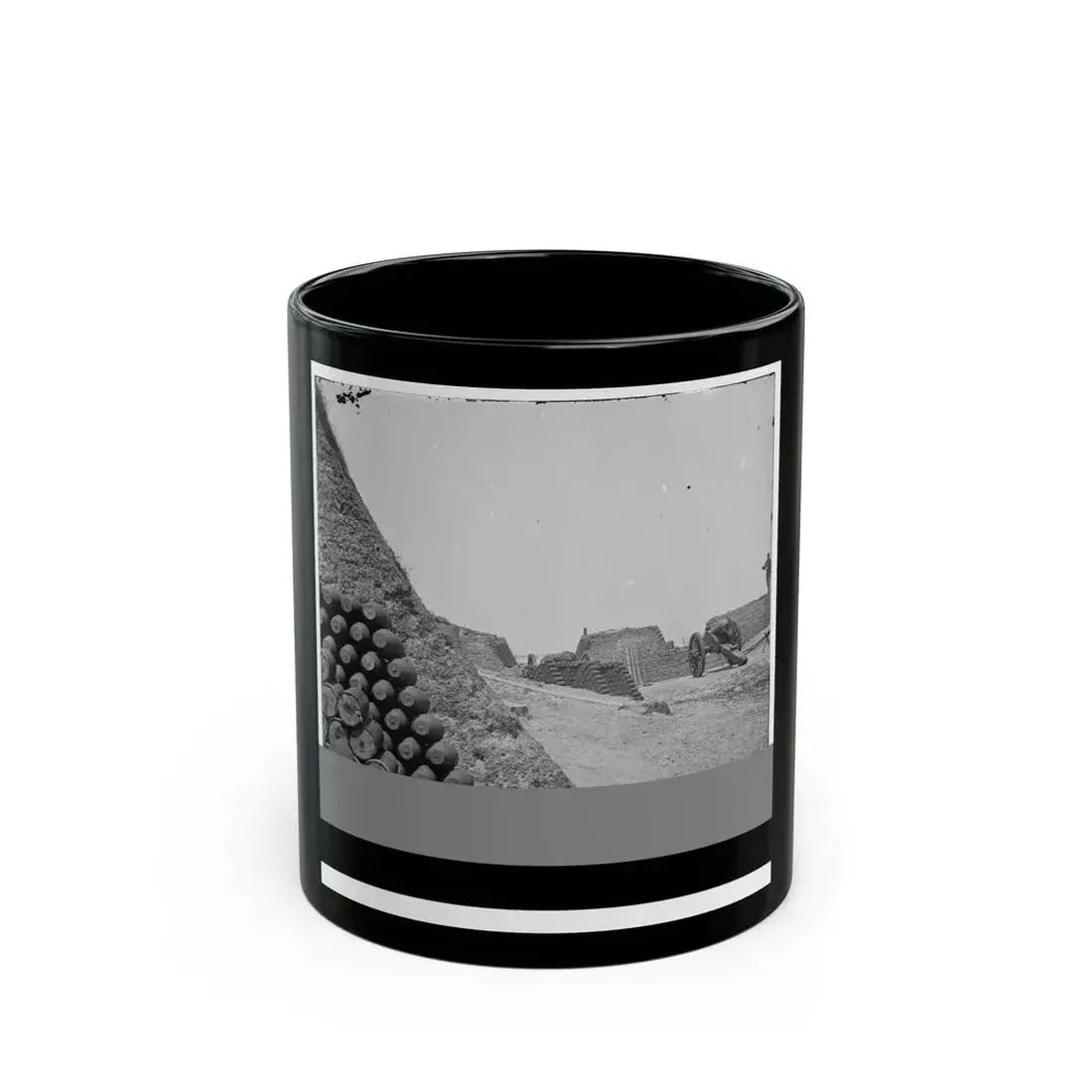 Charleston, S.C. Parapet Of Fort Sumter, With Stacks Of Ammunition (U.S. Civil War) Black Coffee Mug 11oz - Go Mug Yourself