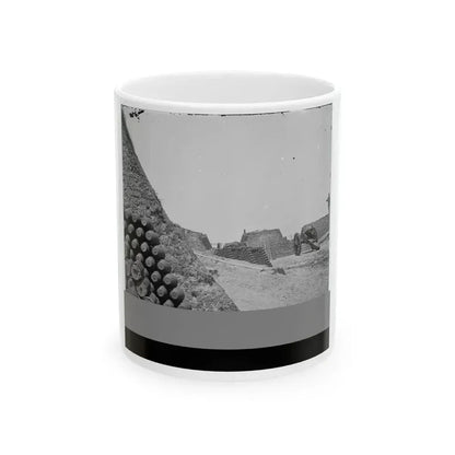 Charleston, S.C. Parapet Of Fort Sumter, With Stacks Of Ammunition (U.S. Civil War) White Coffee Mug 11oz - Go Mug Yourself
